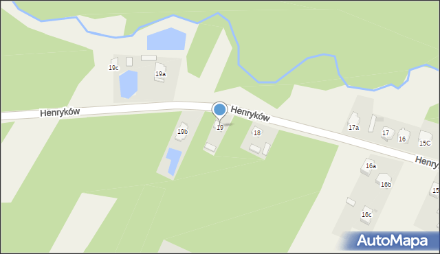 Bliżyn, Henryków, 19, mapa Bliżyn