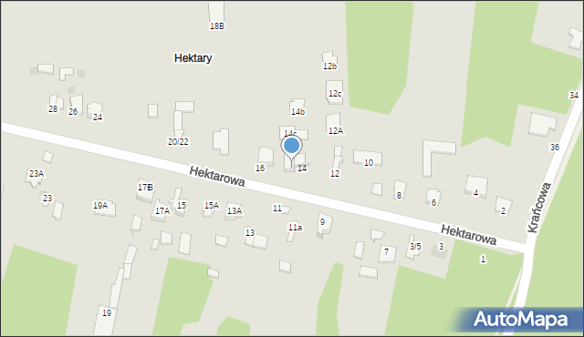 Częstochowa, Hektarowa, 14A, mapa Częstochowy