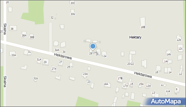 Częstochowa, Hektarowa, 26A, mapa Częstochowy