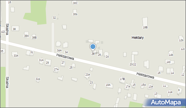 Częstochowa, Hektarowa, 28, mapa Częstochowy