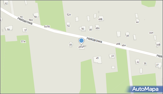 Częstochowa, Hektarowa, 45/47, mapa Częstochowy