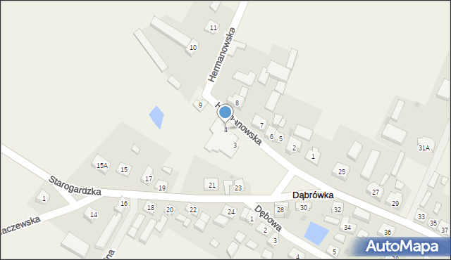 Dąbrówka, Hermanowska, 4, mapa Dąbrówka