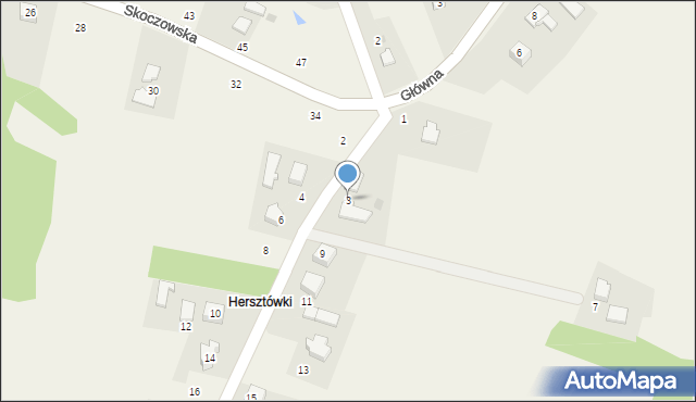 Dębowiec, Herstówki, 3, mapa Dębowiec