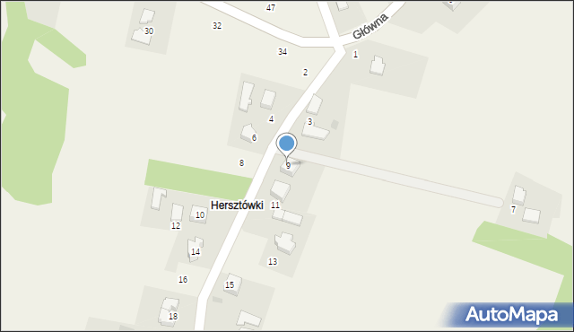 Dębowiec, Herstówki, 9, mapa Dębowiec