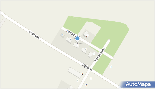 Dobrzewino, Hetmańska, 5, mapa Dobrzewino