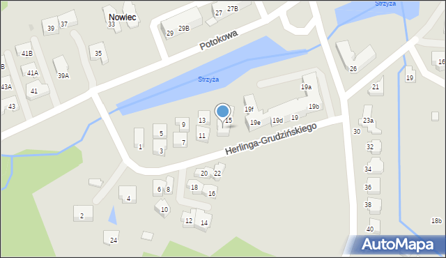 Gdańsk, Herlinga-Grudzińskiego Gustawa, 17, mapa Gdańska