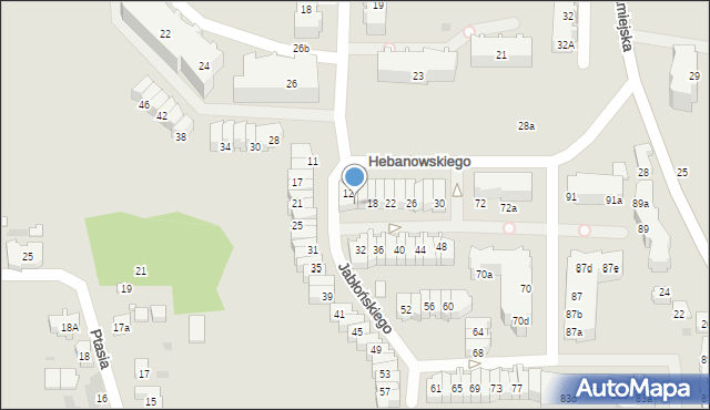 Gdańsk, Hebanowskiego Stanisława, 14, mapa Gdańska