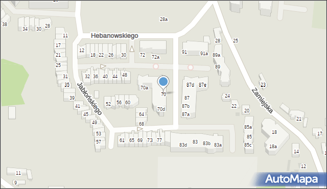 Gdańsk, Hebanowskiego Stanisława, 70, mapa Gdańska