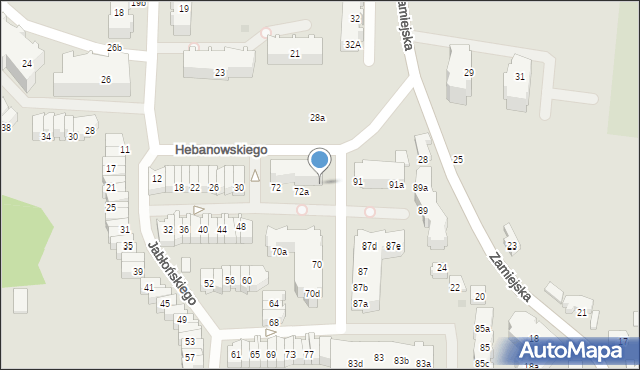 Gdańsk, Hebanowskiego Stanisława, 72c, mapa Gdańska