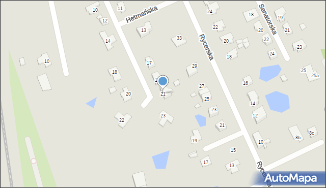 Gniezno, Hetmańska, 21, mapa Gniezna