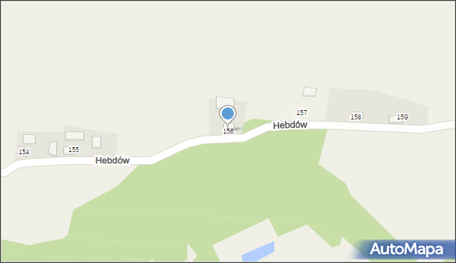 Hebdów, Hebdów, 156, mapa Hebdów