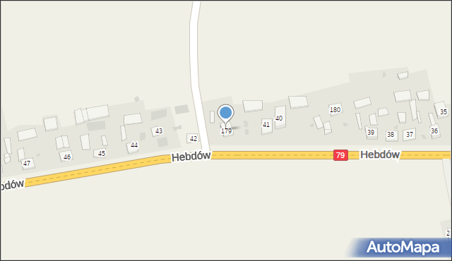 Hebdów, Hebdów, 179, mapa Hebdów