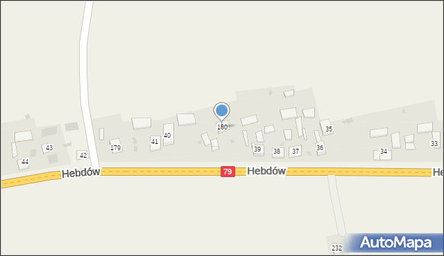 Hebdów, Hebdów, 180, mapa Hebdów