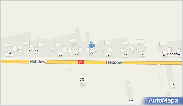 Hebdów, Hebdów, 29, mapa Hebdów