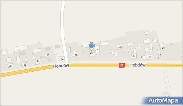 Hebdów, Hebdów, 41, mapa Hebdów