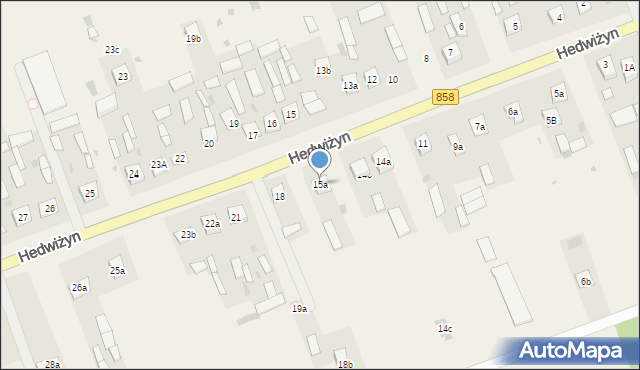 Hedwiżyn, Hedwiżyn, 15a, mapa Hedwiżyn