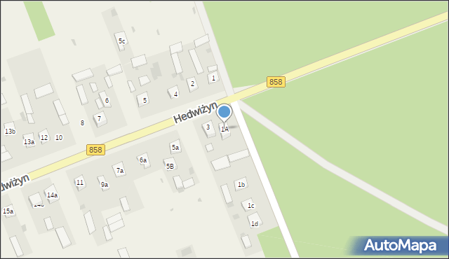 Hedwiżyn, Hedwiżyn, 1A, mapa Hedwiżyn