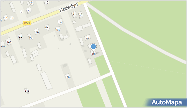 Hedwiżyn, Hedwiżyn, 1d, mapa Hedwiżyn