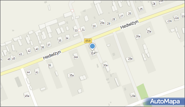 Hedwiżyn, Hedwiżyn, 31A, mapa Hedwiżyn