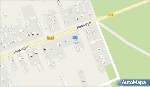 Hedwiżyn, Hedwiżyn, 5B, mapa Hedwiżyn