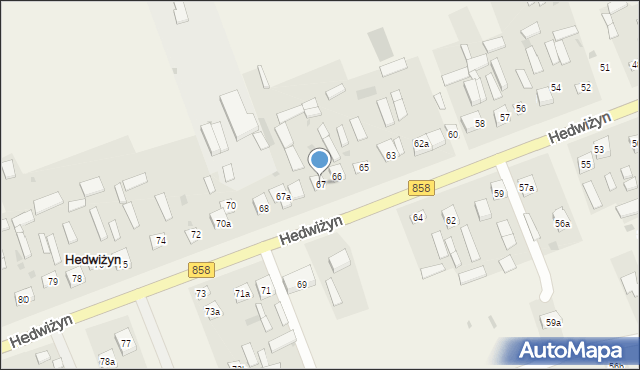 Hedwiżyn, Hedwiżyn, 67, mapa Hedwiżyn