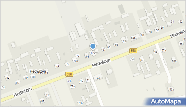 Hedwiżyn, Hedwiżyn, 67a, mapa Hedwiżyn