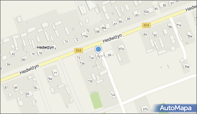 Hedwiżyn, Hedwiżyn, 71, mapa Hedwiżyn