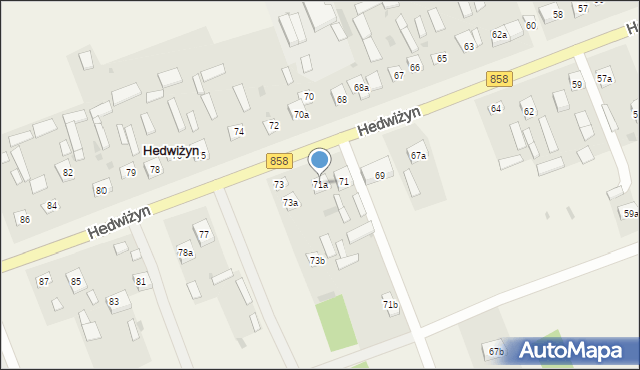 Hedwiżyn, Hedwiżyn, 71a, mapa Hedwiżyn