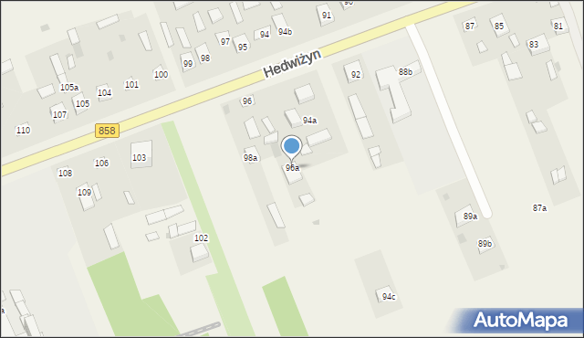 Hedwiżyn, Hedwiżyn, 96a, mapa Hedwiżyn