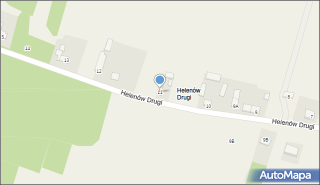 Helenów, Helenów Drugi, 11, mapa Helenów