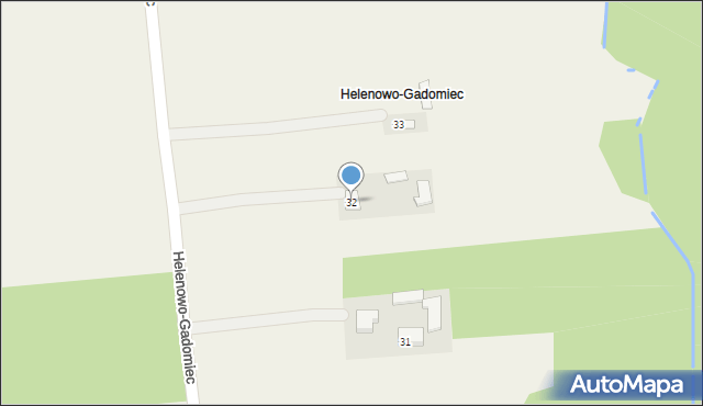 Helenowo Nowe, Helenowo-Gadomiec, 32, mapa Helenowo Nowe