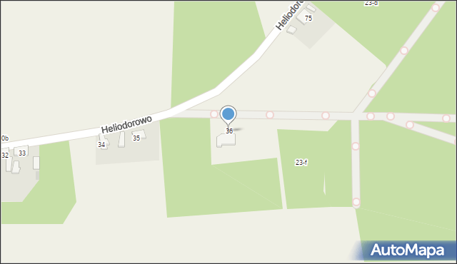 Heliodorowo, Heliodorowo, 36, mapa Heliodorowo