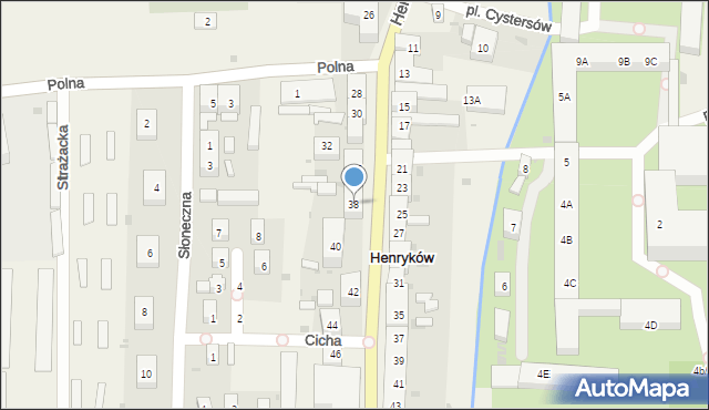 Henryków, Henryka Brodatego, 38, mapa Henryków