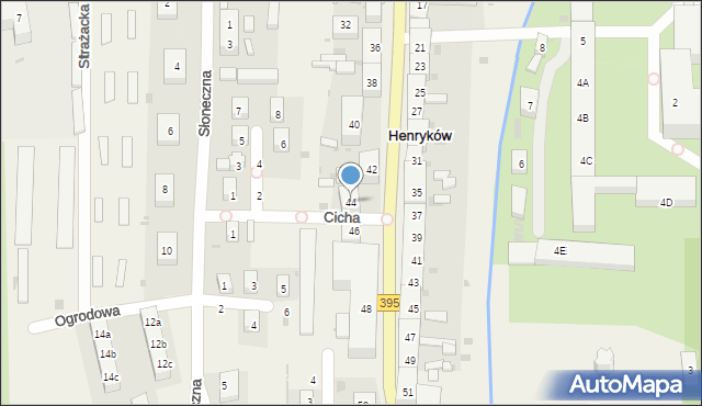 Henryków, Henryka Brodatego, 44, mapa Henryków