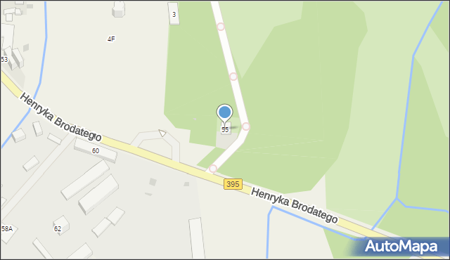 Henryków, Henryka Brodatego, 55, mapa Henryków