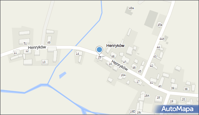 Henryków, Henryków, 15, mapa Henryków