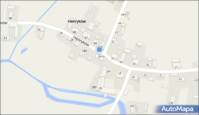 Henryków, Henryków, 17, mapa Henryków