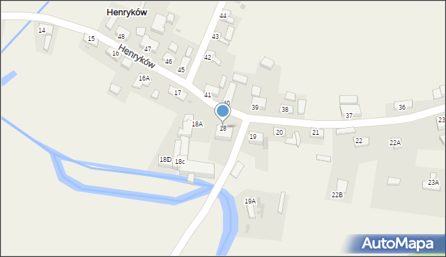 Henryków, Henryków, 18, mapa Henryków