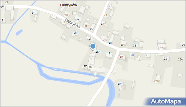 Henryków, Henryków, 18B, mapa Henryków