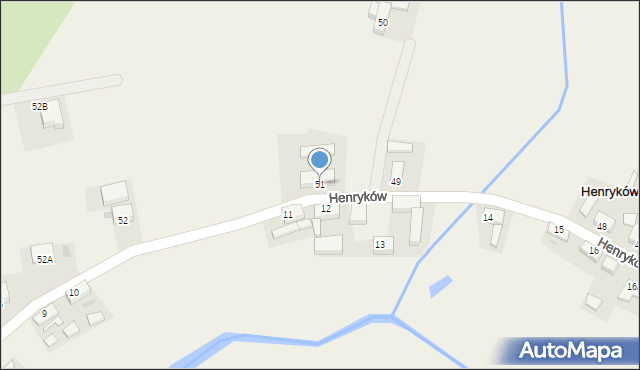 Henryków, Henryków, 51, mapa Henryków