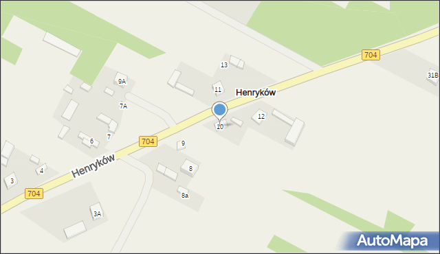 Henryków, Henryków, 10, mapa Henryków