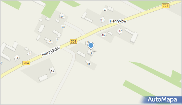 Henryków, Henryków, 8, mapa Henryków