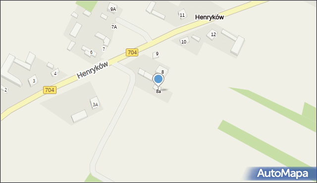 Henryków, Henryków, 8a, mapa Henryków