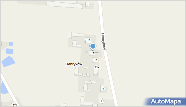 Henryków, Henryków, 12, mapa Henryków