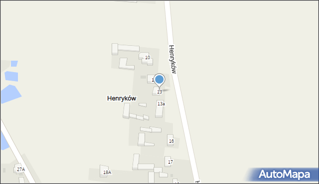 Henryków, Henryków, 13, mapa Henryków