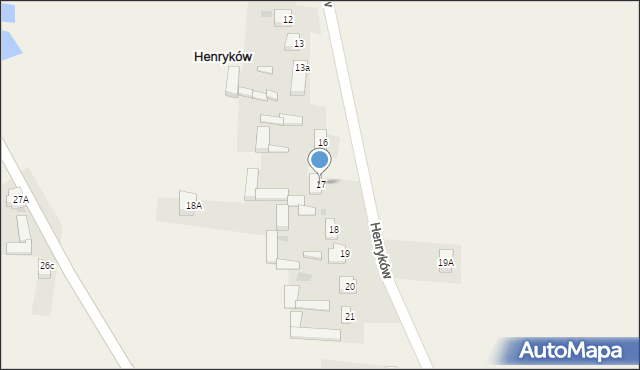 Henryków, Henryków, 17, mapa Henryków