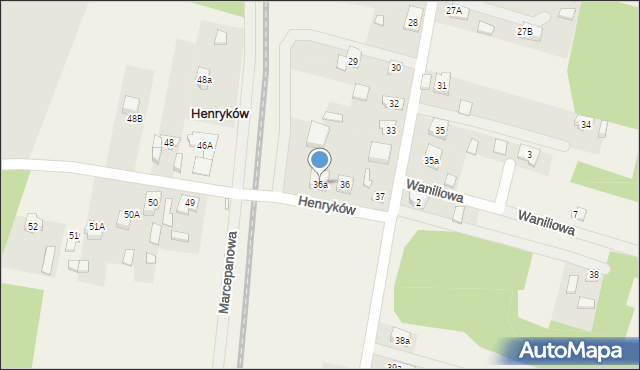 Henryków, Henryków, 36a, mapa Henryków