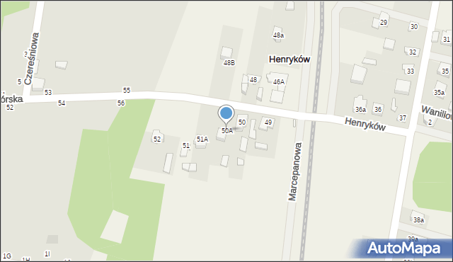 Henryków, Henryków, 50A, mapa Henryków