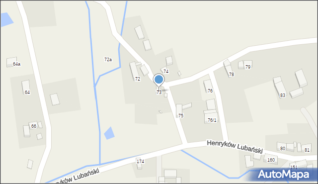 Henryków Lubański, Henryków Lubański, 73, mapa Henryków Lubański