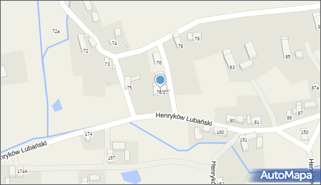 Henryków Lubański, Henryków Lubański, 76a, mapa Henryków Lubański